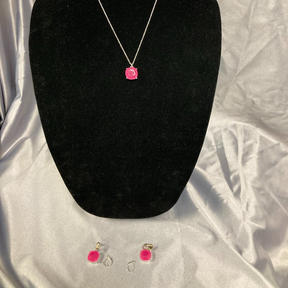 Joan Rivers Pendant Necklace and Earrings Set